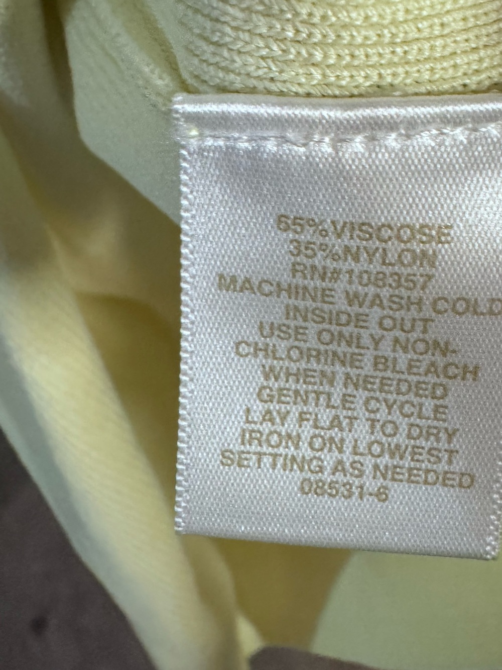 Ryegrass Lemon Yellow Mock Neck Knit Top Short Sleeve Fitted Y2K - Picture 6 of 7
